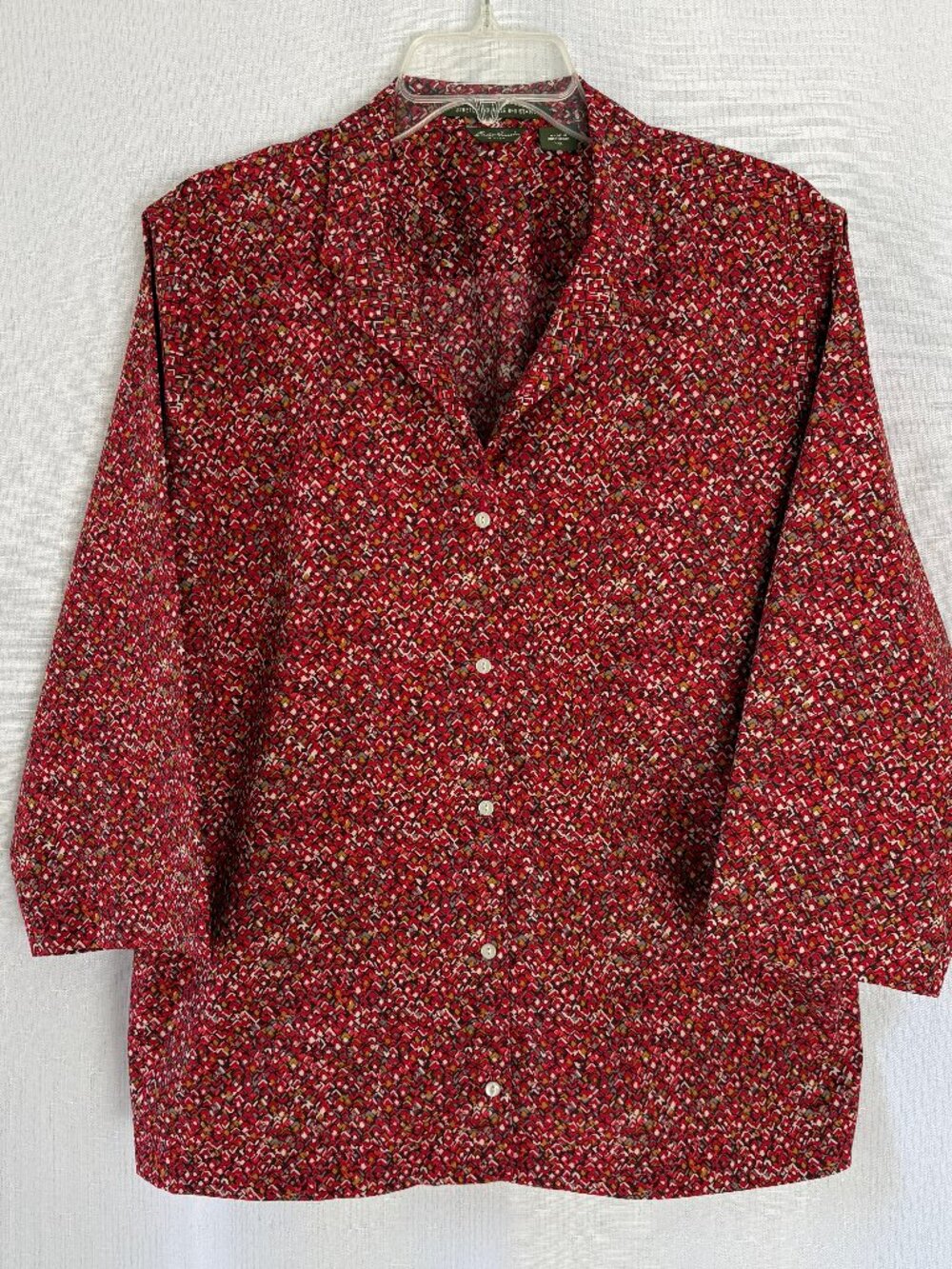 EDDIE BAUER Stretch Wrinkle Resistant 3/4 Sleeve Shirt